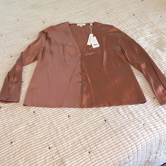 Vince Tops - Vince terracotta silk blouse NWT